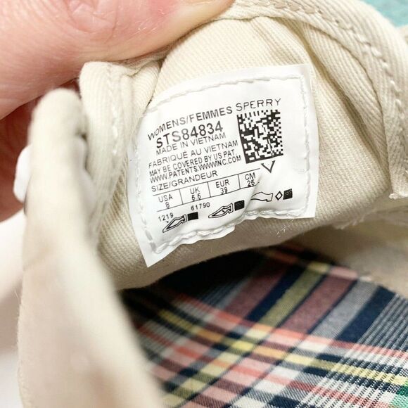 Sperry Top Sider Femmes Cream Lace Up Sneaker 8 - Picture 9 of 9